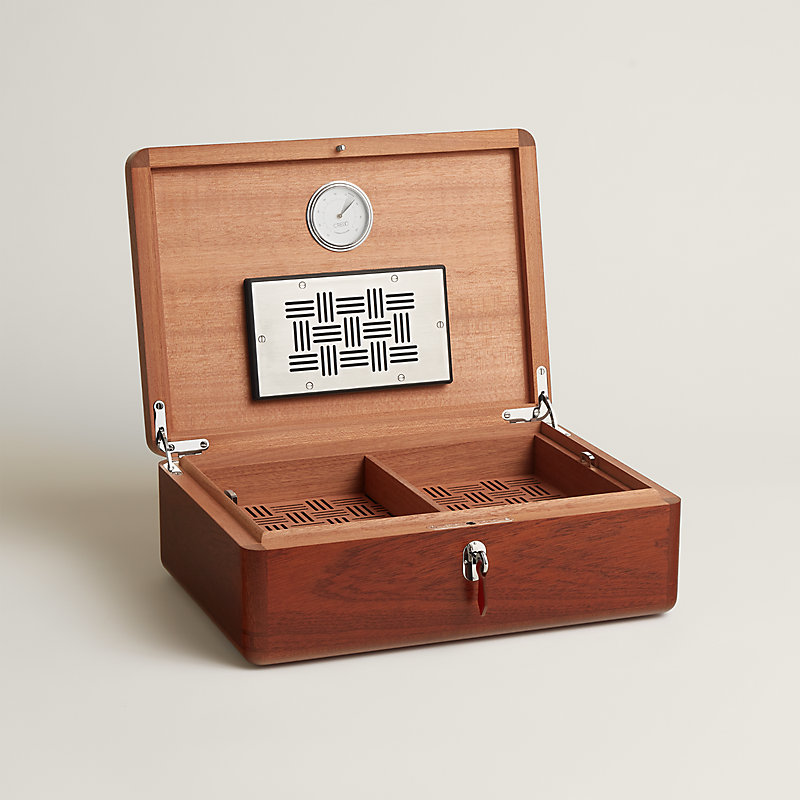 Casaque Perspectives Indiennes cigar box - Red | Hermès USA